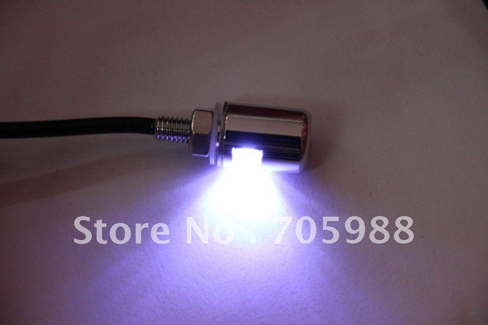 One pair White Motorcycle Auto Truck License Plate Bolt Light LED motor lights led bulbs