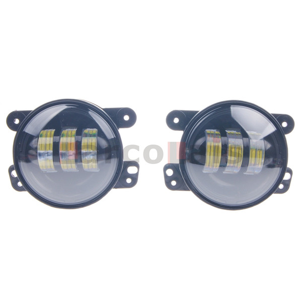 Pair 4 inch Round CREE 30W Front LED Fog Lights Driving Offroad Lamps