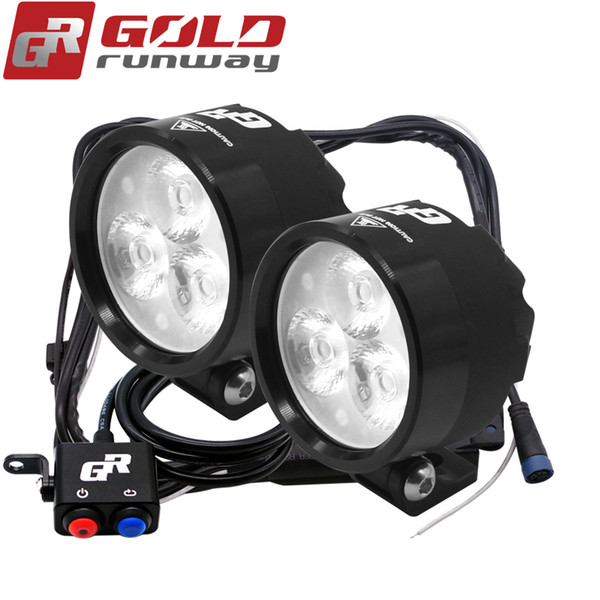 GOLDRUNWAY EXP3 12V 18W Motorcycle XP-G3 LED Headlight 2400LM led DRL Fog Spot Light Lamp Angle