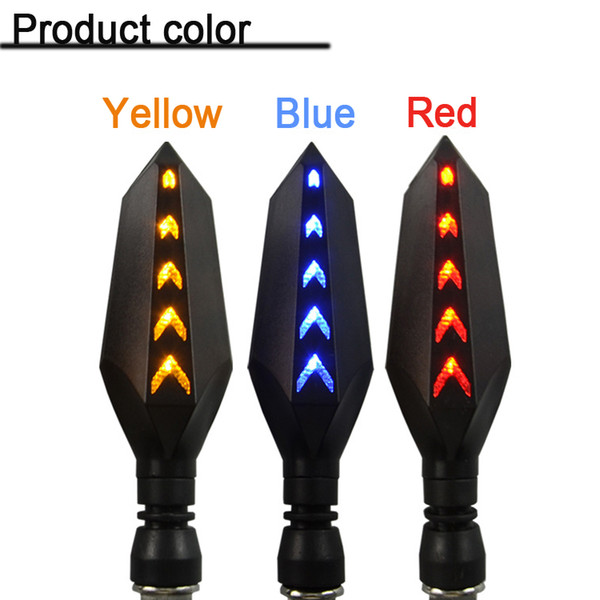 Motorcycle LED Arrow Turn Signal Flasher Light Amber Yellow Light Flow Water Steering DRL Light For Honda Suzuki Yamaha Kawasaki Harley