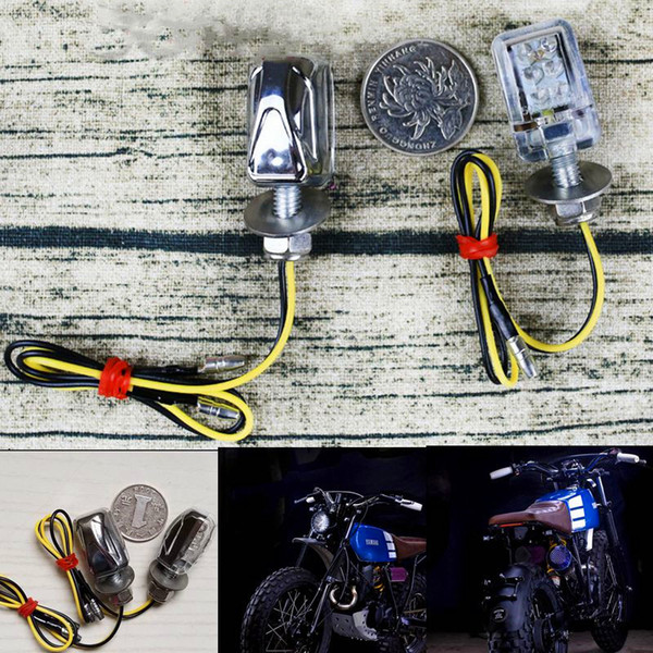 universal Vintage motorcycle custom MINI turn signal light clear cover small type turn light for motocross