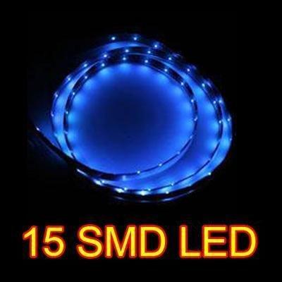 Blue 30CM 15 SMD LED Flexible Strip Car Van Light Lamp Bulb 12V Waterproof New #8336 order<$18 no tracking