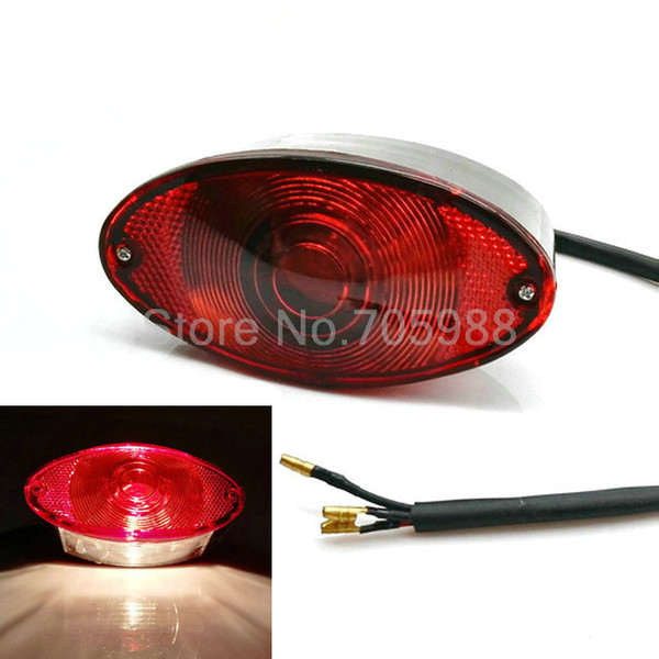 Motorcycle License Plate light Brake Tail Light red lens red light