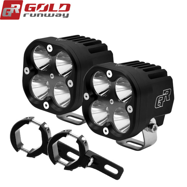 40W Motorcycle Headlight 4200LM Motorbike new REALLY CREE U3 LED Moto Driving Fog Spot Head Light with Mounting clamps