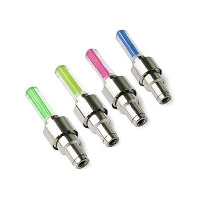 Free Shipping Wholesale New 4pcs/lot Mix Color Bike Bicycle Car Wheel Tire Valve Cap Spoke Neon Flash LED Lights Lamp