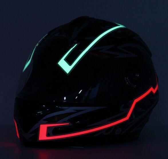 Motorcycle Helmet Light Strip LED Night Signal Light Luminous Stripe Fashion Modified Glowing Bars