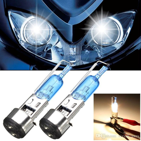 2pcs High Bright BA20D 50W Car Motorcycle Halogen HID Headlight Light Lamp Bulb Moped Scooter Motobike Headlamp Natural White 12V