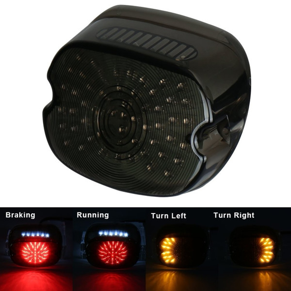 Black Motorcycle LED Brake Light Stop Tail Light For Harley Sportster 883 1200 XL Touring Softail Dyna Electra Glide Taillight