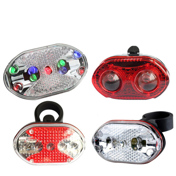 4styles LED Bicycle Plastic Taillight Mountain Bike Warning Lamp Quakeproof Light WaterProof outdoor sport cycling light FFA1806