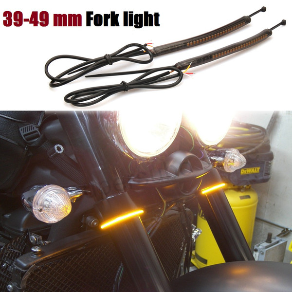 Motorcycle harley fork light LED 39mm-49mm Fork Turn Signal lighting softail fatboy fork lighting harley heritage