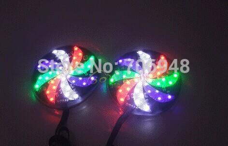 5pcs DC12V Multicolor LED motorcycle flash lights for decoration windmill shape