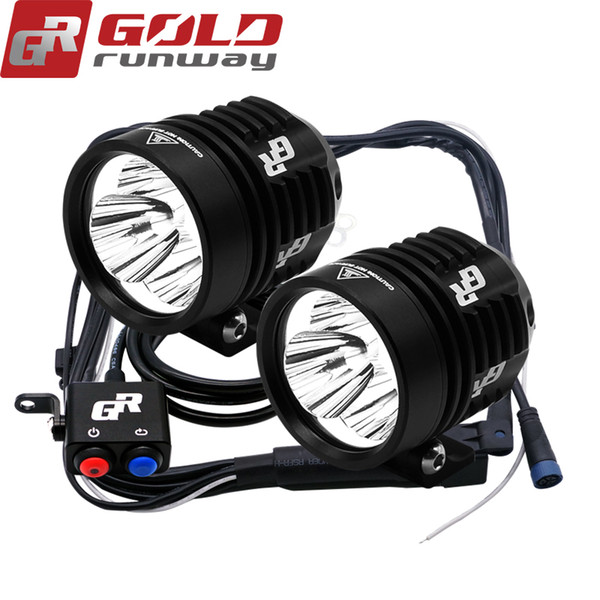 GOLDRUNWAY 30ix Motorcycle LED Headlight spot Light Upper-Mid-Low Beam U2 30W 3000LM 10-30V Motorbike Motorcycle Headlight