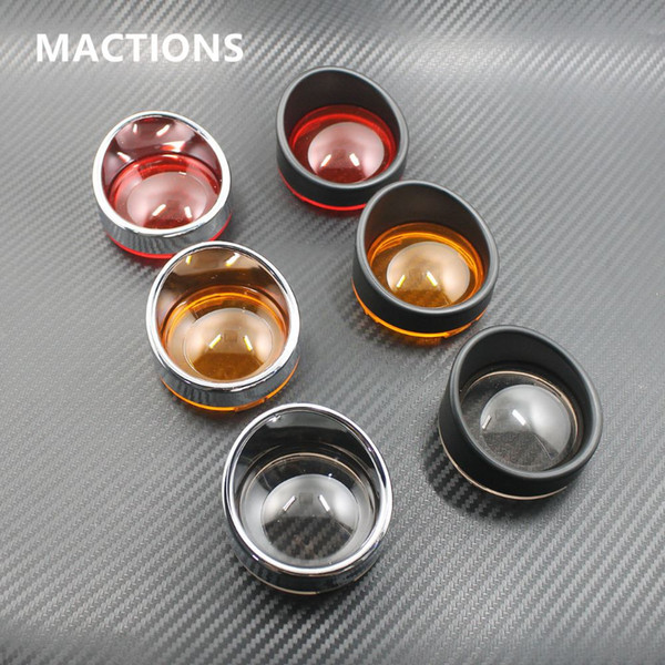 Turn Signal Lens ABS Translucent Smoke Yellow Red For Harley Dyna Softail Sportster 2Pcs