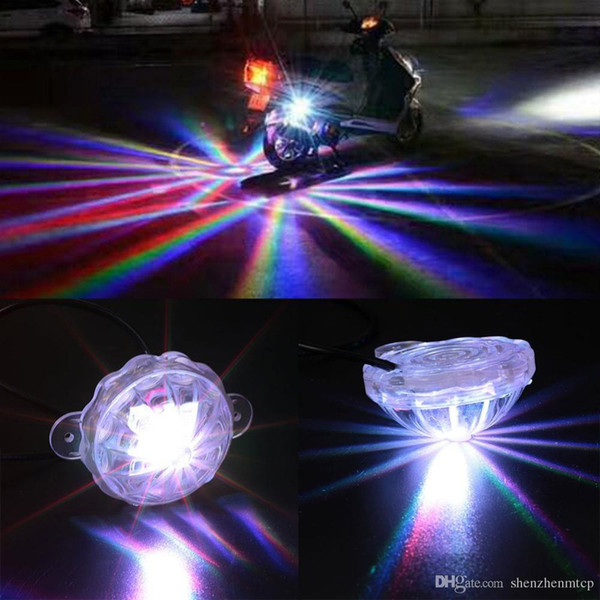 Universal LED Car Motorcycle Chassis Tail Light LED Laser Fog Lights Taillight Anti-fog Parking Stop Brake Warning Lamp with retail package