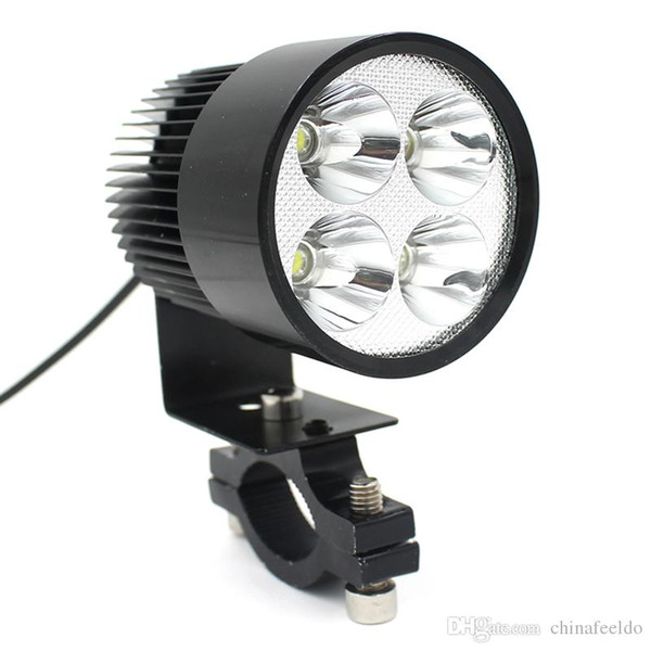 LEEWA 12V-85V Universal Motorcycle E-bike 20W LED Modified Headlight Lamp Black SKU:1710