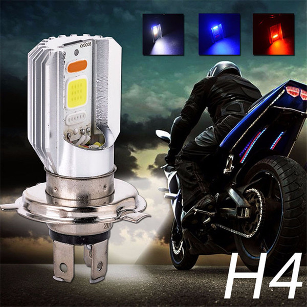 1Pair Universal Motorcycle H4 LED Headlight Three Colors 1200LM 12V