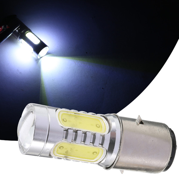 New White Motorcycle Motorbike H6 Headlight 12V DC BA20D 4 COB LED Moped Scooter ATV Lamp Bulb Aluminum Light