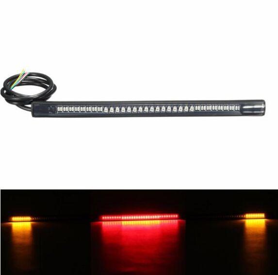 Universal Motorcycle Rear Tail Brake Stop Turn Signal 48 LED SMD Light Strip