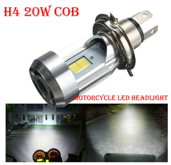 5PCS H4 20W 2000LM Motorcycle LED Headlight Headlamp COB Chips High/Low Dual Beam Super Bright White Ideal Replace Stock Halogen Lamp 6000K