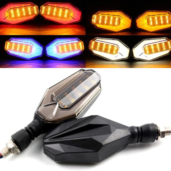 Motorcycle LED Turn Signal Light High quality Led Indicator Light Dual Color Blue&Amber Blinker Light FOR YAMAHA KAWASAKI KTM