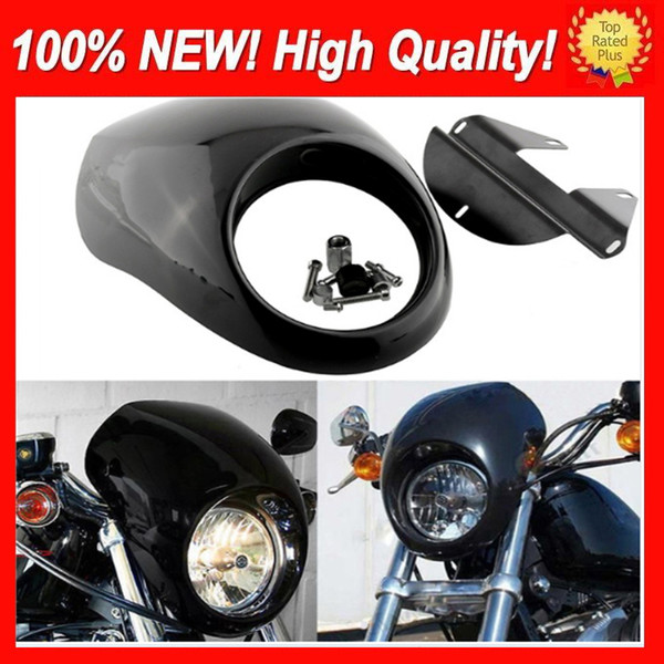 Universal Headlight Plastic Front Visor Fairing Cool Mask Bezel For Harley 883 XL1200 Dyna Sportster FX XL Motorcycle Car Styling Headlamp