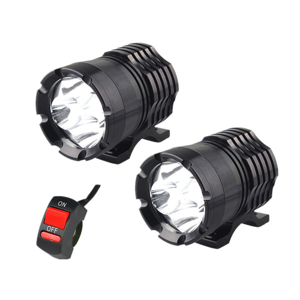 1 Pair Motorcycle LED Headlights 12V 80W 8000LM U2 LED Motorbike Beam Headlamp Moto Spot Head Light Auxiliary Lamp DRL