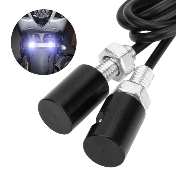 2Pcs Black LED Car Tail Lamp Universal Motorcycle Light-emitting Diode License Plate Bolt Lamp Automotive Eagle Eye Light 12V