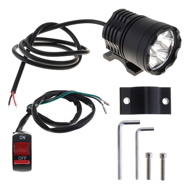 12V 60W 10000LM High Power Spotlight Headlight with 6 LED CREE Lamp Beads for Motorbike MOT_21B