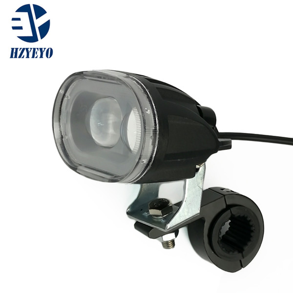 HZYEYO Universal Double LED Motorcycle Headlight Motorbike Driving Fog Spot Head running Light Spotlight Assist Lamp Moto P-012