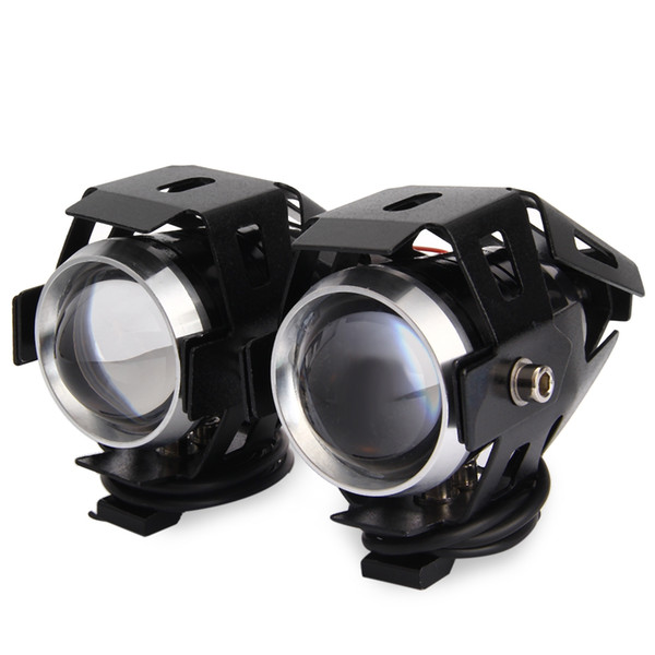 2PCS 30W Motorcycle Headlight Fog Lights LED High Low Beam Flash Driving Motorbike Spot Head Lamp Headlamp Motor