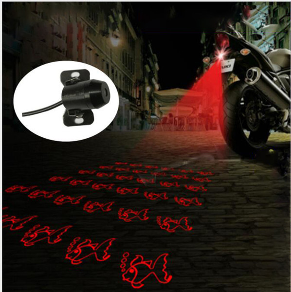 Motorcycle Anti-collision LED Laser Fog Lights Taillight Anti-fog Motorcycle Tail Fog Brake Light Warning Lamp KKA6506