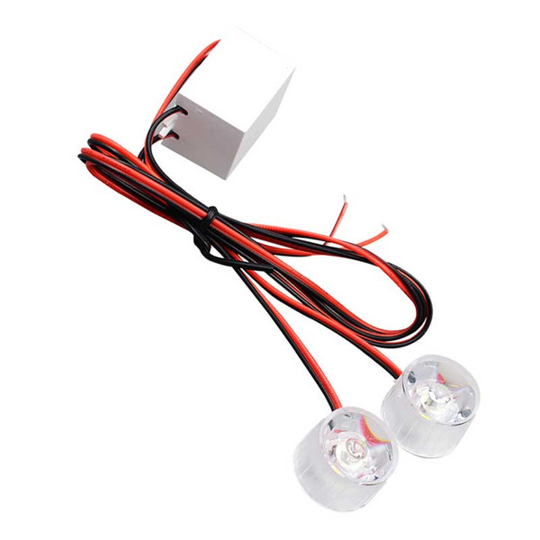 2x Motorcycle Eagle Cat Eye Light 12- 85V Indicator Lamp Tail Warning Signal Light Constantly Bright Burst Flash Red