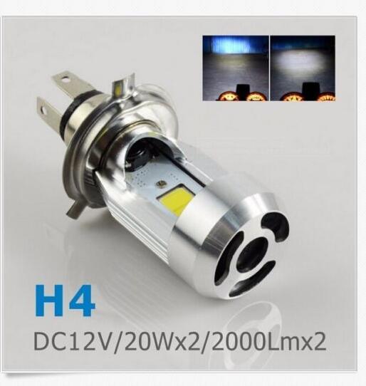 2PCS 20W H4 High/low 2000LM LED COB Motorcycle Bixenone Headlight Motor Bike Fog Lamp wholesale price