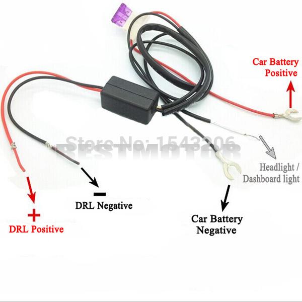 Auto CAR LED DAYTIME RUNNING LIGHT RELAY HARNESS DRL CONTROL DIMMER ON/OFF 12V small order no tracking