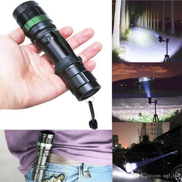 Motorcycle Lighting High Power 3000Lumen Zoomable CRE LED Flashlight Torch Zoom Light Adjustable With SOS/ Emergency Lighting Function