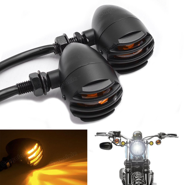 2x Universal Motorcycle 12V Amber LED Turn Signal Indicator Blinker Light