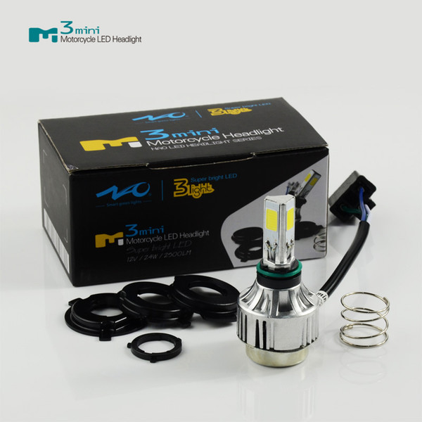 Motorcycle LED Headlight H6 H4 BA20D kit led Bulbs White (amber) COB Motorbike headlamp LED Scooter Hi Low beam Conversion Kit 25W