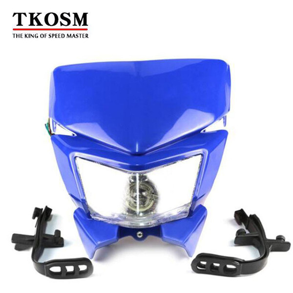 TKOSM Motorcycle Headlight Street fighter Balck Fairing Buell Naked Bike Racing For Dirt Bike KLX CRM XR DRZ RMZ RM250 YZ WR