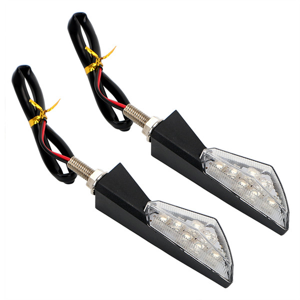 2pcs/LOT 1 Pair 7 LED Turn Light Motorcycle Flasher Motorbike Indicator Light Turn Signal Lamp Amber Universal Super Bright