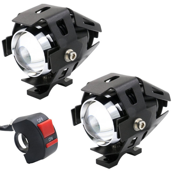 2PCS 3000LM CREE U5 LED Lamp Headlight Fog Light Spotlight for Motorcycle/ATV/Truck w/ ON/OFF Switch Button