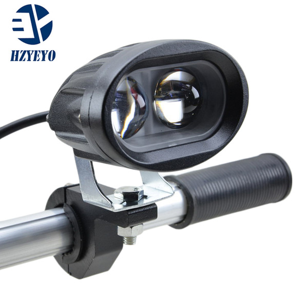 HZYEYO 1X 20W White 7000K 3000LM LED Motorcycle Headlight Fog Spot Head Lamp Spotlight Waterproof Motorbike Bulb,P-112