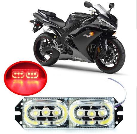 12v 6 LED Motorcycle Rear License plate tail light DRL Daytime driving flash light fog lamp Stop Third brake warning beacon lamp