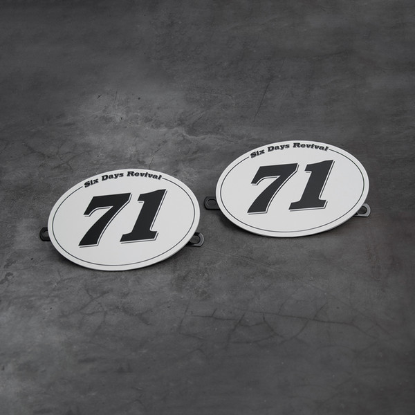 for CAFE RACER Moto Tracker Table Number Plate 2PCS 20222022Vintage Motorcycle Accessories