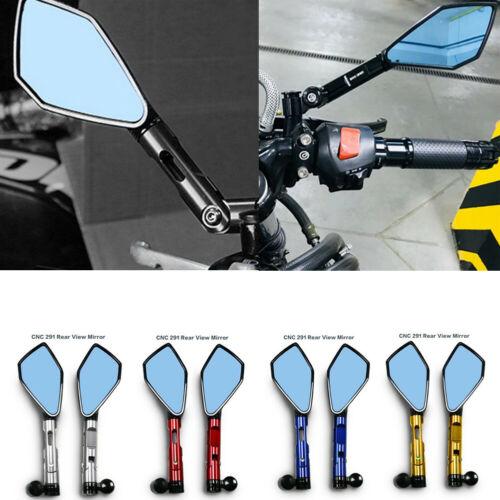 8mm/10mm CNC Motorcycle Rearview Side Mirrors Street Sports Bike Chopper ruiser
