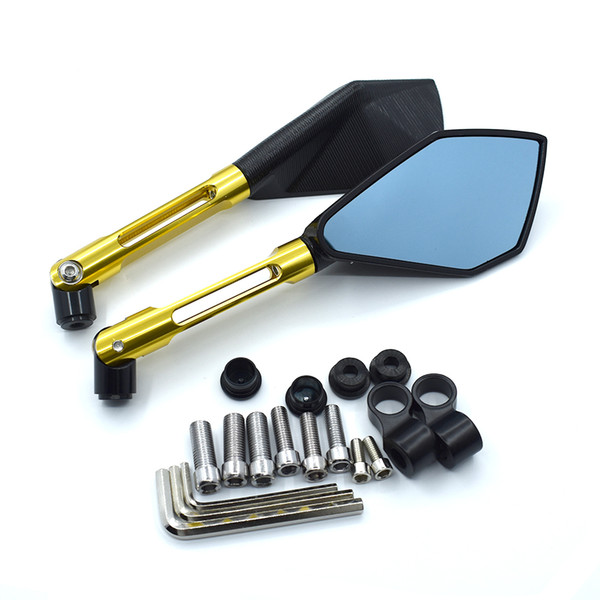 For Universal New One Pair Motorbike Motorcycle Rearview Side Mirrors Set CNC Aluminum for KAWASAKI HONDA SUZUKI YAMAHA DUCATI KTM