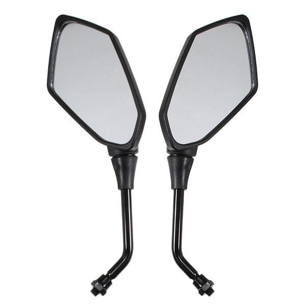 UNIVERSAL 10MM MIRRORS rearview mirror motorcycle ALUMINIUM BLACK Motorcycle Mirror E-Bike Rearview Mirrors Electrombile Back Side
