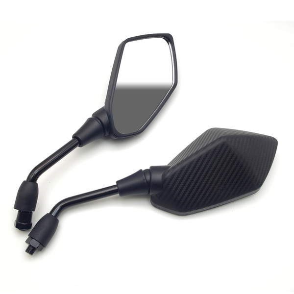 Carbon Color Universal 10mm motorcycle mirror Black Side Rearview Mirrors FOR fz6n z750 yamaha xmax 125 mt 03 gsr 600 forza 300