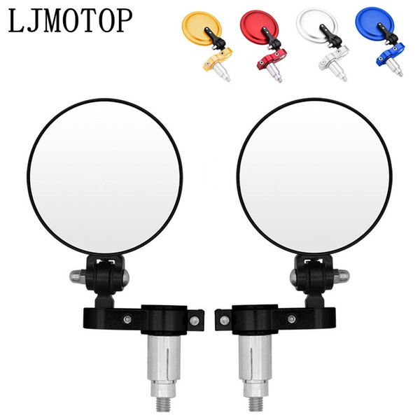 Universal Motorcycle Mirrors 3 Inch Round Folding Bar End Side Mirror for S2R 800 821 797