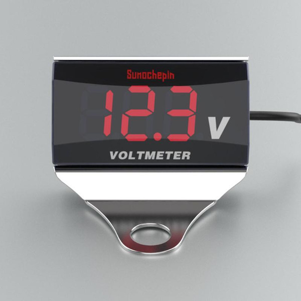 Electronics Motorcycle Voltmeter Waterproof Set Stainless Steel+Acrylic