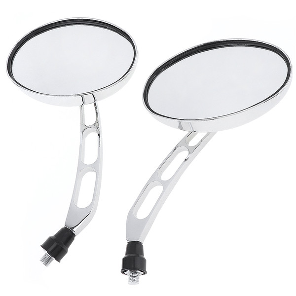 2pcs 10mm Modified Plated Universal Motorcycle Rearview Mirror Side Mirrors for Motorcycle MFF_20M